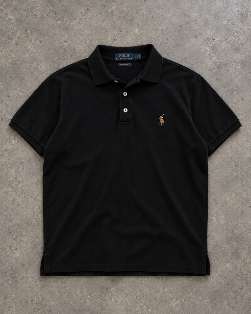 Polo Ralph Lauren Custom Slim Fit Polo Negro talla M