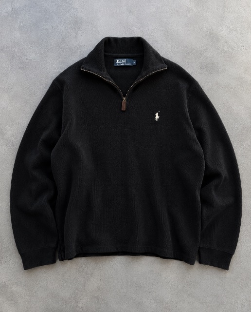 Polo Ralph Lauren Quarter Zip Sweater Black talla M