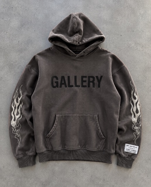 Gallery Dept. Flames Hoodie Gris talla M/L