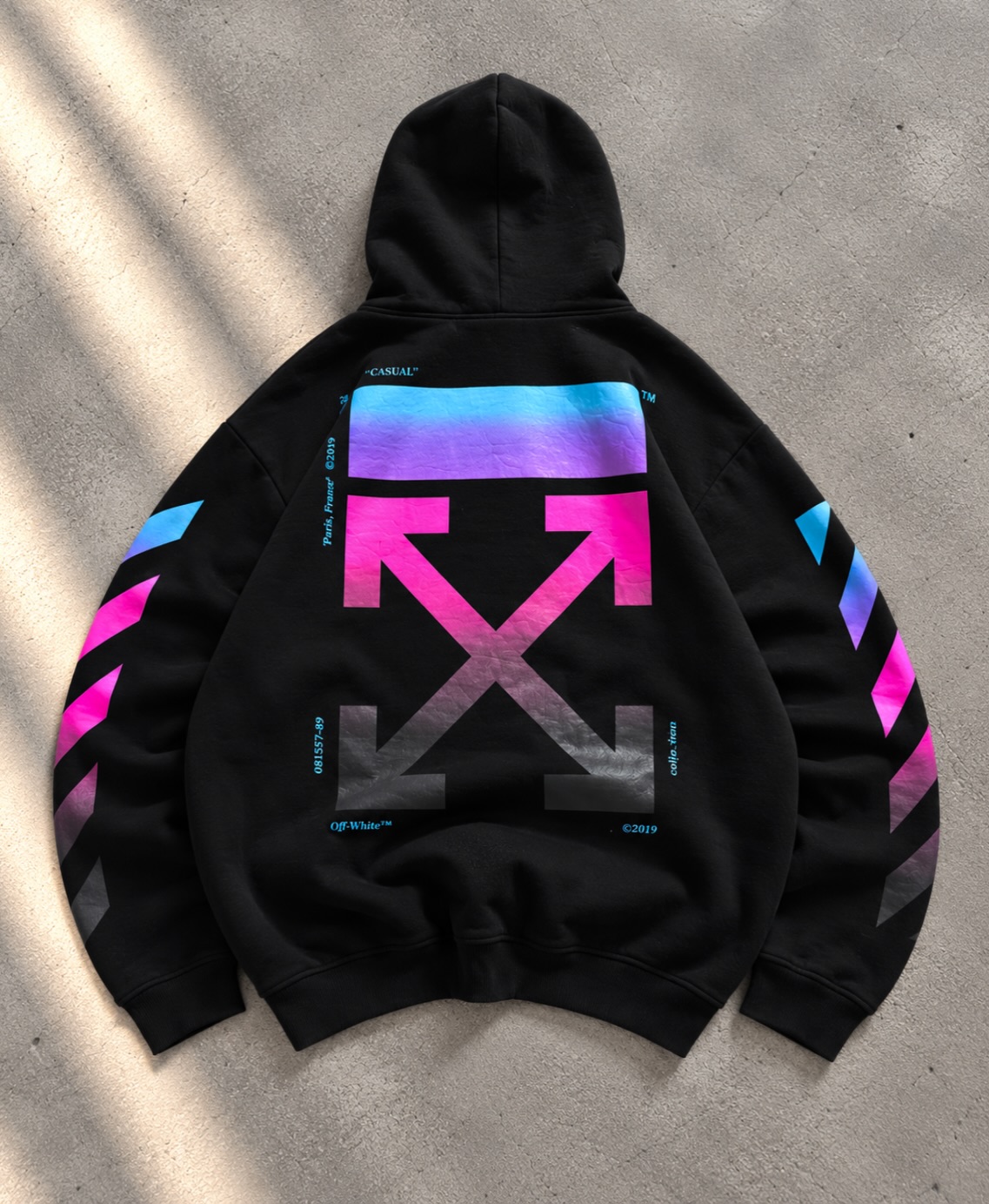 OFF WHITE AW18 GRADIENT HOODIE talla M