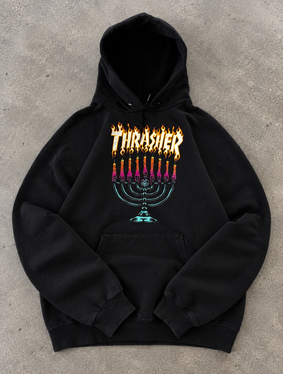Thrasher Menorah Hoodie talla M